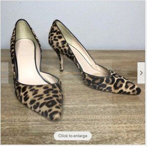 J. Crew Leopard Calf Hair Heels - Size 8 - Excellent condition
